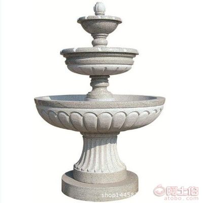 王氏雕刻曲陽廠家直銷 花崗巖跌水噴泉與漢白玉石雕的藝術與實用結合